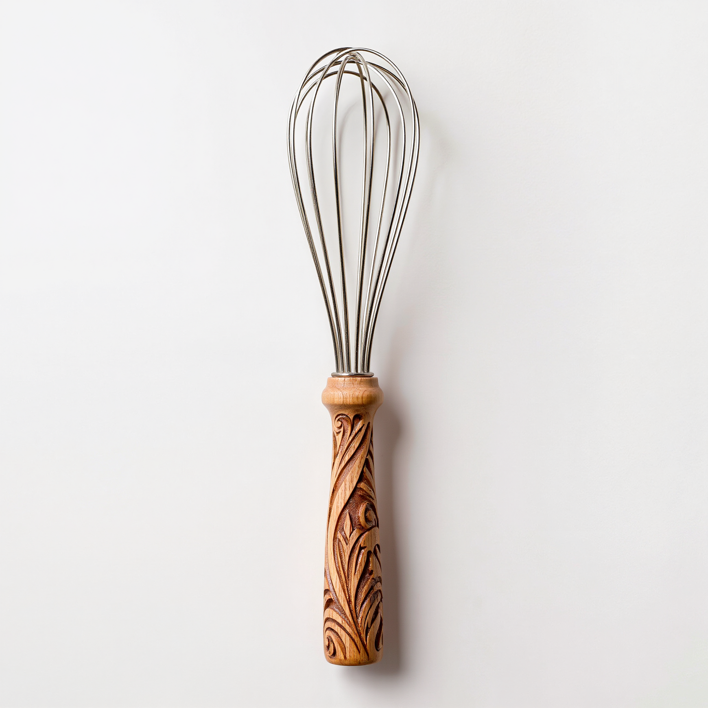 Hand-Carved Wooden Whisk
