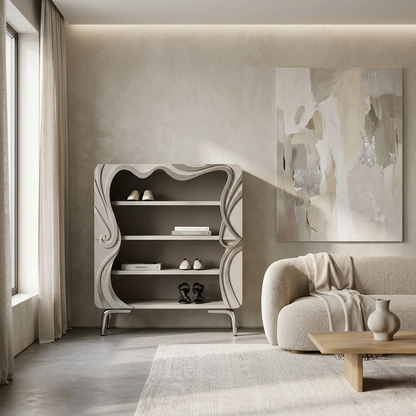Art Deco-Inspired Open Bookcase