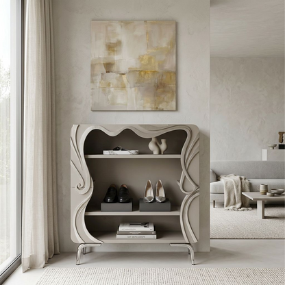 Art Deco-Inspired Open Bookcase