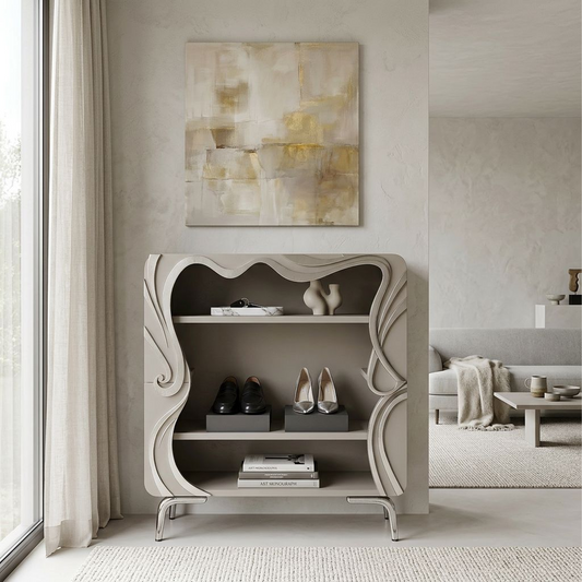 Art Deco-Inspired Open Bookcase