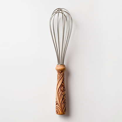 Hand-Carved Wooden Whisk