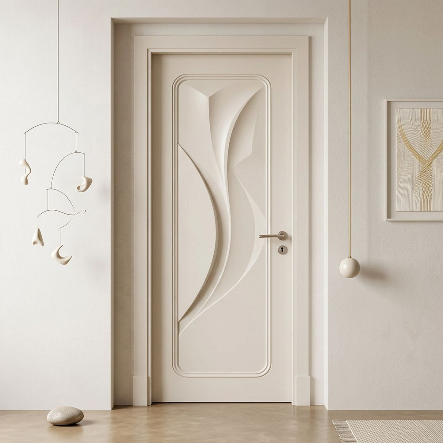 Modern Sculptural Interior Door
