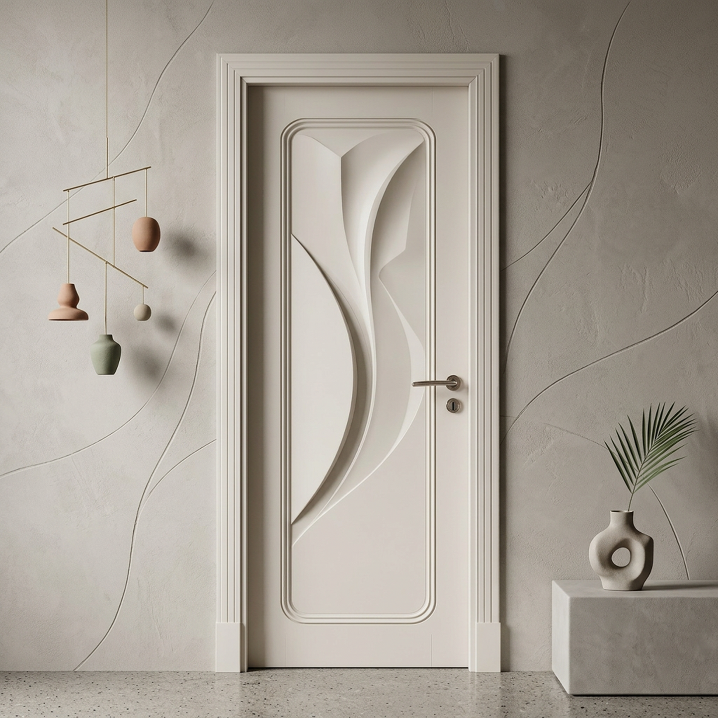 Modern Sculptural Interior Door