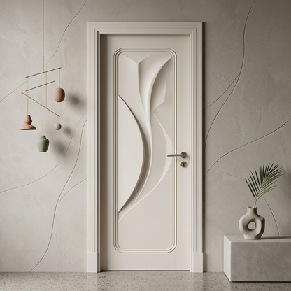 Modern Sculptural Interior Door