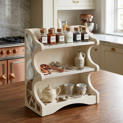 Art Deco-Inspired Curved Wall Shelf