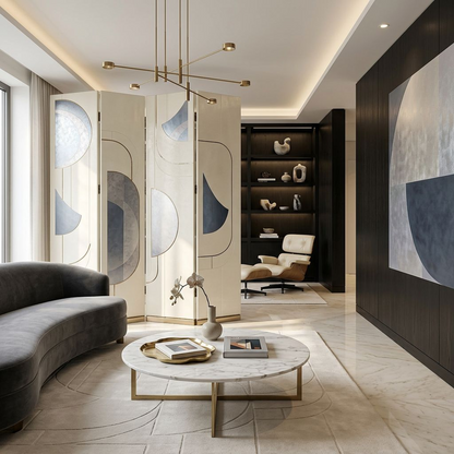 Art Deco-Inspired Folding Room Divider