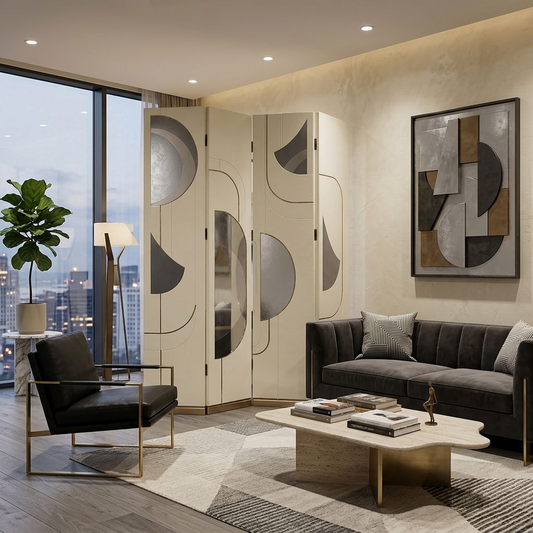 Art Deco-Inspired Folding Room Divider
