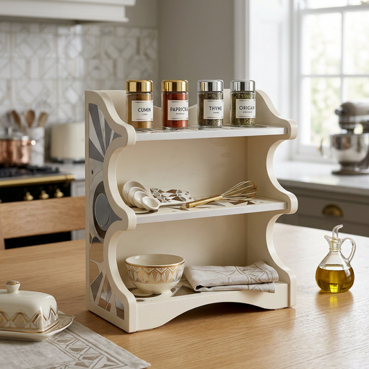 Art Deco-Inspired Curved Wall Shelf