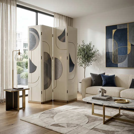 Art Deco-Inspired Folding Room Divider